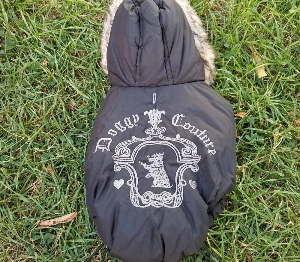 Juicy couture dog coat reversible 4 to 6 lbs